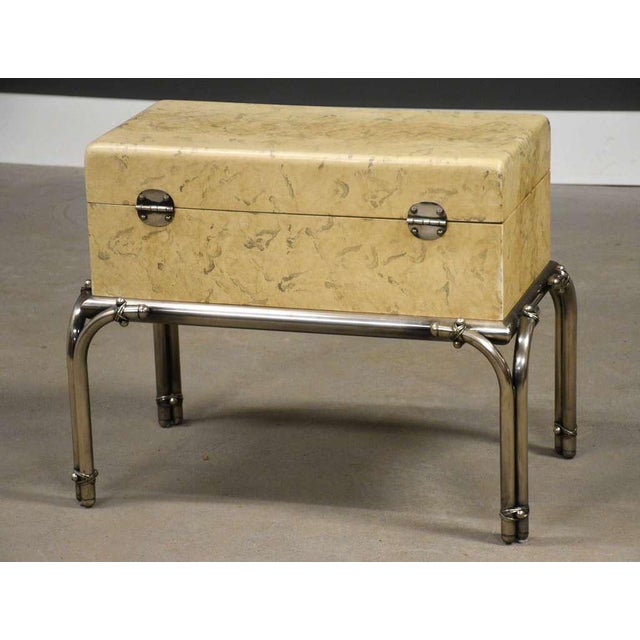 1960s 1960s Faux Burl Karl Springer Style Chest For Sale - Image 5 of 12