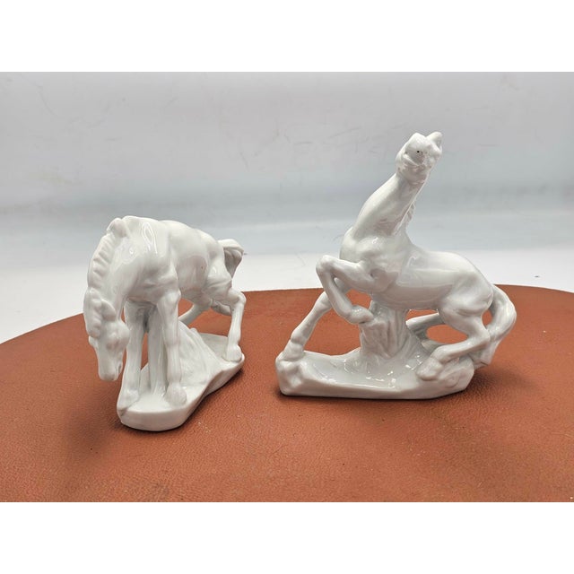 Ceramic Porcelain Horse Figurine, 1970s, Set of 2 For Sale - Image 7 of 7