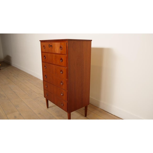 Wood Vintage Danish Chest of Drawers in Teak For Sale - Image 7 of 10