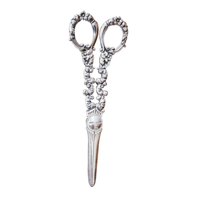 Antique Tiffany & Co Silver Plated Grape Shears For Sale
