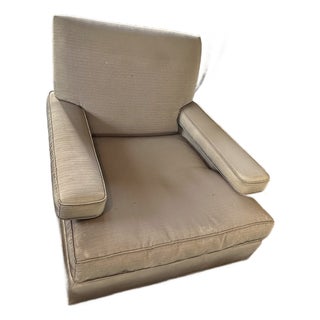 21st Century Transitional Designer Arm Chair With Deep Seat and Contemporary Styling For Sale