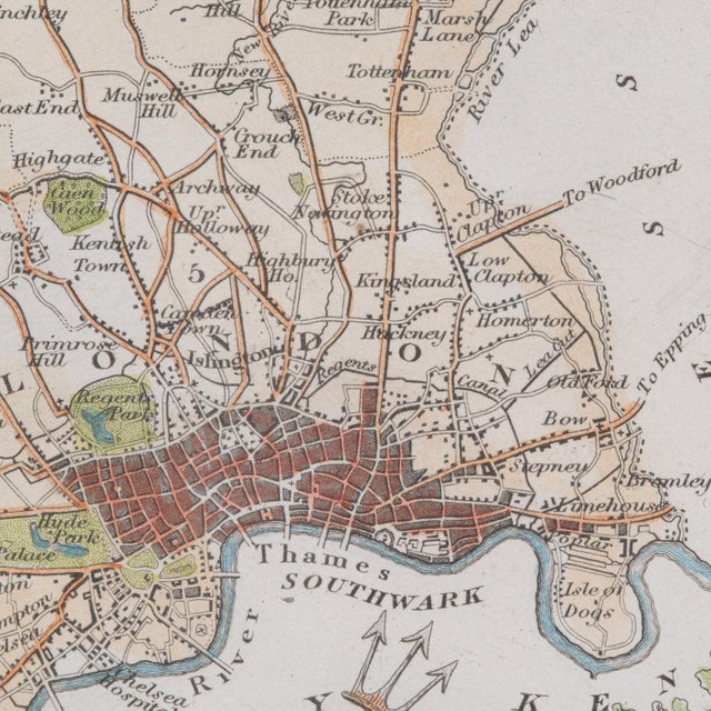 1860's Antique County Map For Sale - Image 11 of 12