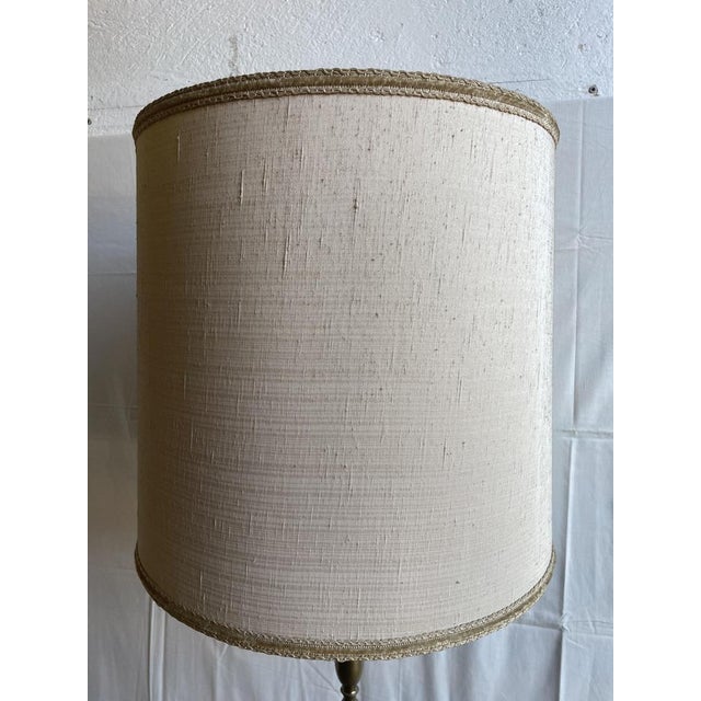 Vintage Maison Jansen Style Floor Lamp in Wrought Brass, 1930s For Sale - Image 11 of 12