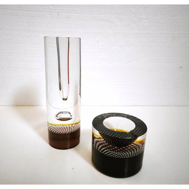 A remarkable set of princ art glass studio glass, made in the czech republic in the 1990s, consisting of a monumental...