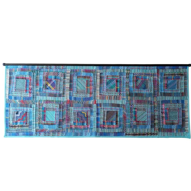 Blue Hanging Tapestry from Missoni, Italy, 1980s For Sale - Image 11 of 11