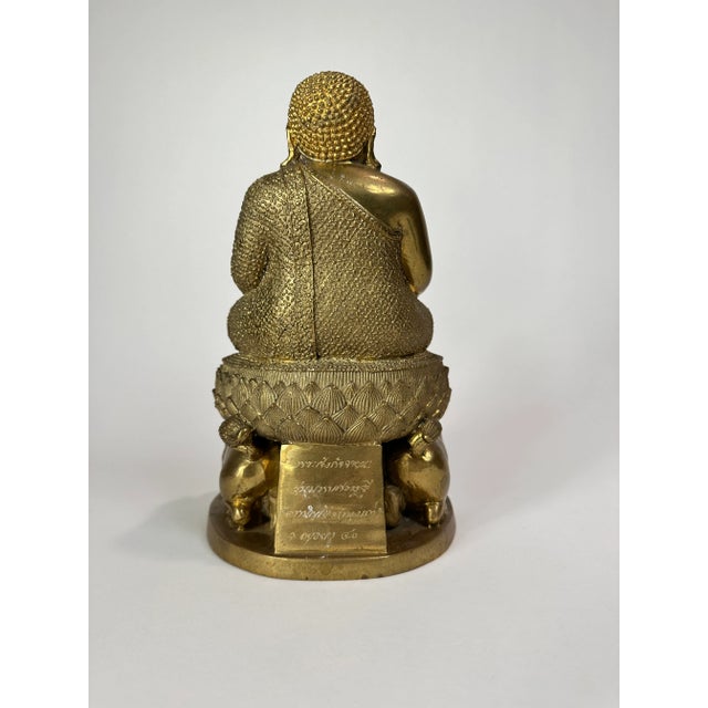 Mid 20th Century Bronze Metal Buddha For Sale - Image 4 of 8