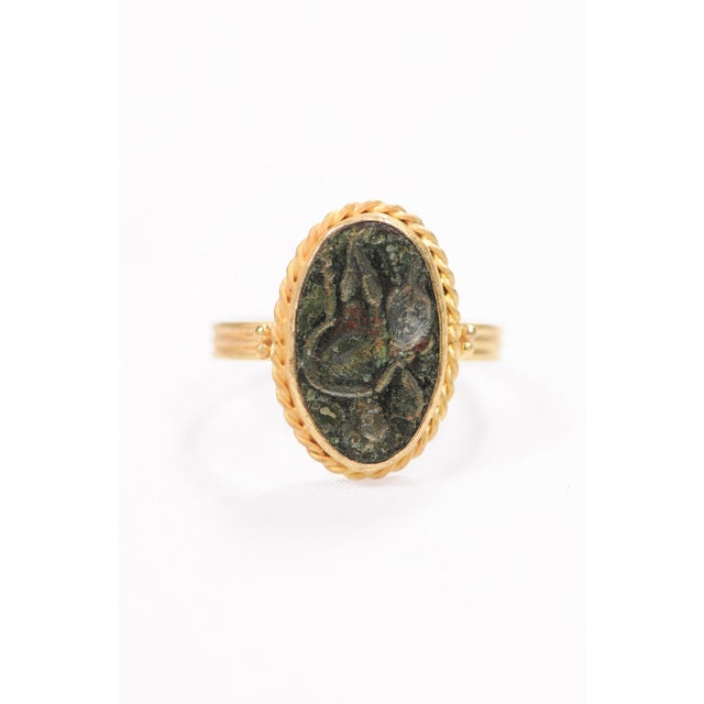 Byzantine Coin Ring W 21k Band, Size 8.25 For Sale - Image 11 of 13