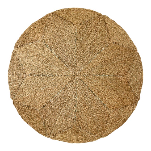 Rush House for Chairish Monte Vista Round Seagrass Rug, 8-feet For Sale