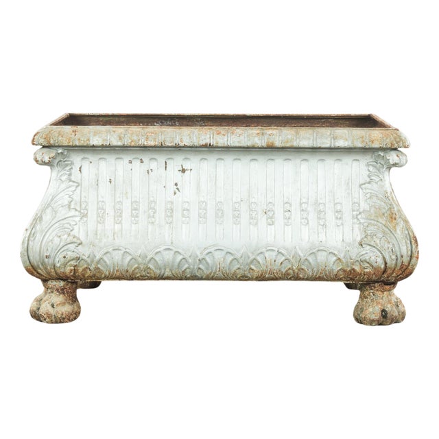 1900s French Large Metal Planter For Sale