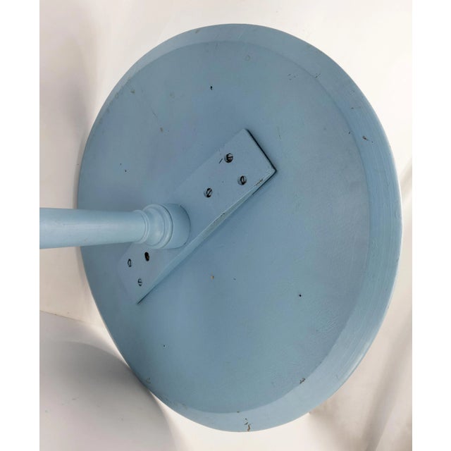 19th Century 19th Century Shabby Chic Baby Blue Painted Lamp Table For Sale - Image 5 of 9