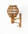 Mid-Century Modern Mid-Century Rattan and Bamboo Wall Sconce in the style of Louis Sognot, 1960s For Sale - Image 3 of 9