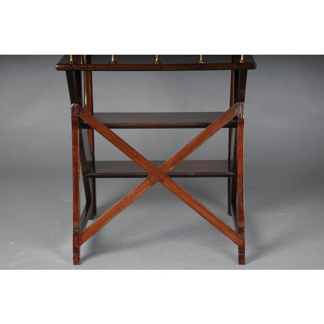 Brown English Library Ladder in Mahogany, 20th Century For Sale - Image 8 of 18