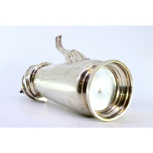 Silver Chocolate Maker with Wooden Handle For Sale - Image 5 of 7