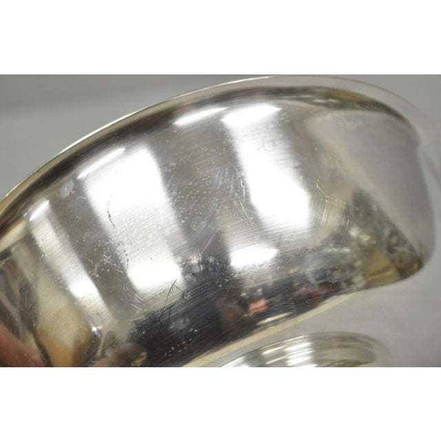 Vintage Mid Century Modern Gorham Yc780 8" Silver Plated Serving Bowl For Sale - Image 9 of 11