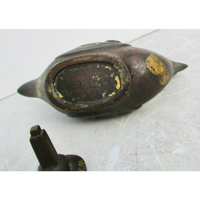 Japanese Mid Century Bronze Phoenix Incense Burnes For Sale In New York - Image 6 of 9