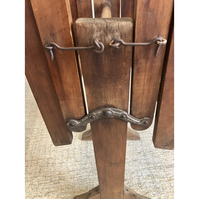 Wood Antique Folding Wooden Washstand For Sale - Image 7 of 10