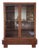 Glazed Walnut Bookcase with Stepped Plinth Base, 1960s For Sale