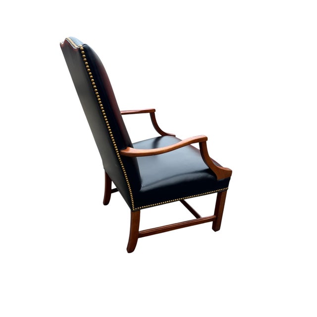 Wood Late 20th Century Hancock Moore Armchair For Sale - Image 7 of 13