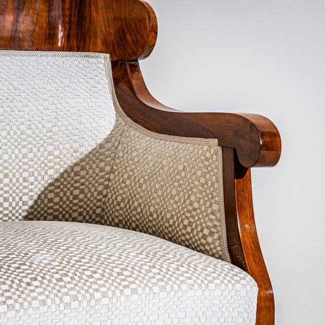Wood Pair of Biedermeier-Style Bergères, Austria, 2nd Half 19th Century For Sale - Image 7 of 9