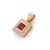 Boho Chic Ruby and Diamond Solitaire Pendant in 14k Solid Rose Gold For Sale - Image 3 of 6