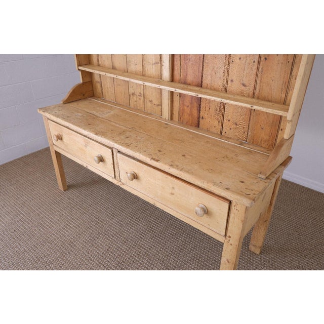 19th Century 19th Century Country English Farmhouse Pine Kitchen Dresser For Sale - Image 5 of 9