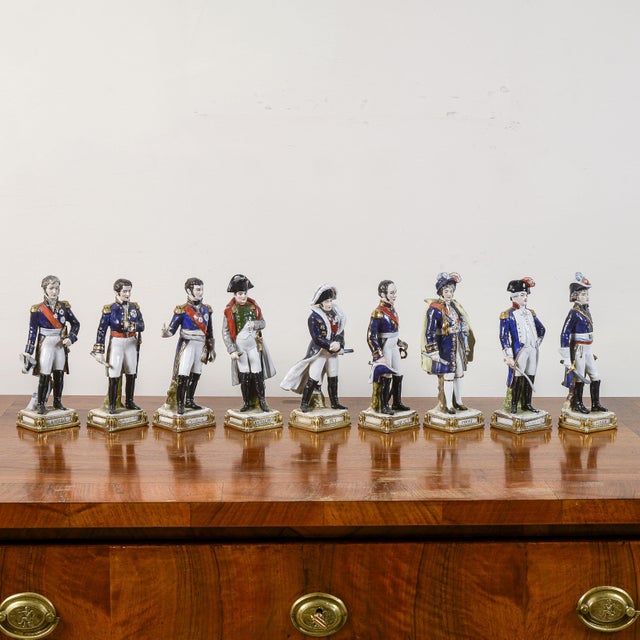 Ceramic Toy Soldier Figurines by Meissen, Set of 9 For Sale - Image 6 of 9