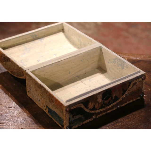 French Aubusson Tapestry Bombé Jewelry Box Signed Jacques Lamy For Sale In Dallas - Image 6 of 10