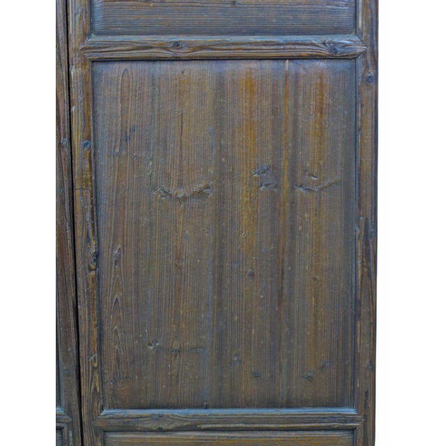 Brown Pair of Lattice Screen Door Panel For Sale - Image 8 of 10