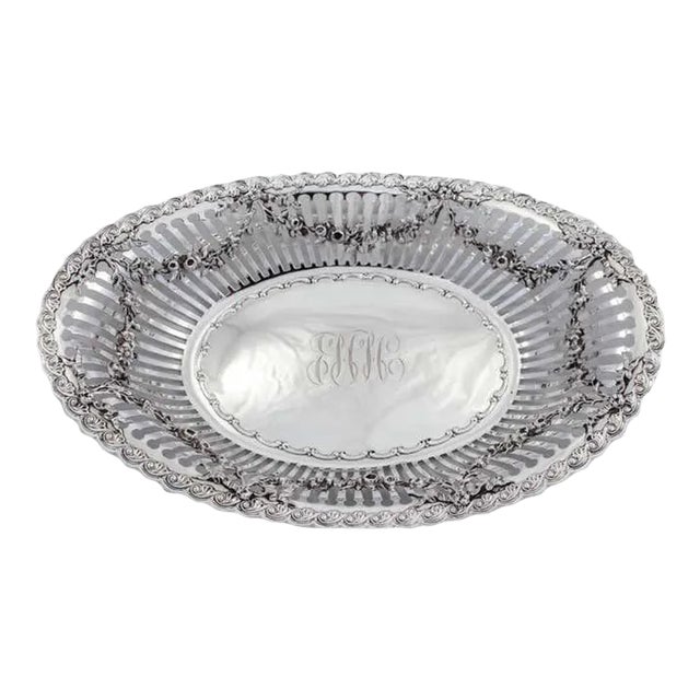 1930s Whiting Manufacturing Company Sterling Breadbasket For Sale