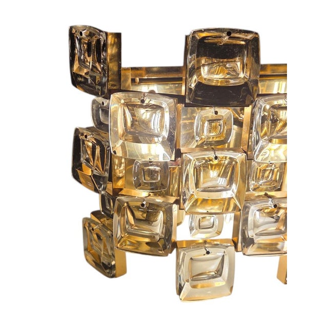 Walter Wall Lights in Crystal and Brass by Ernst Palme for Palwa, 1960s, Set of 2 For Sale - Image 11 of 15