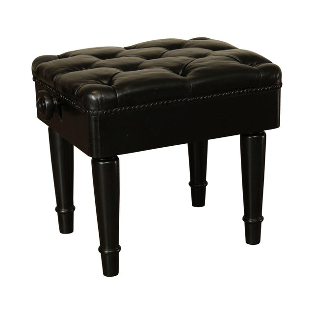 Steinway Sons Vintage Ebonized Jufted Piano Stool Chairish