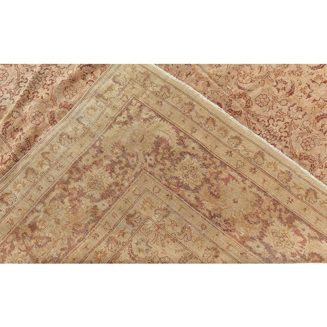 Early 20th Century Authentic Early 20th Century Indian Amritsar Brown Rug For Sale - Image 5 of 7