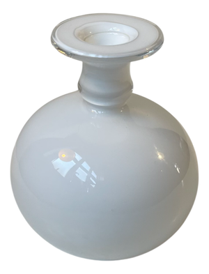 Modern Danish White Sirius Cased Glass Vase by Michael Bang for Holmegaard, 1980s