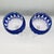 Vintage Crystal Clarendon Hock Wine Glasses from Waterford, Blue Cut in Clear, 1980s, Set of 2 For Sale - Image 6 of 16