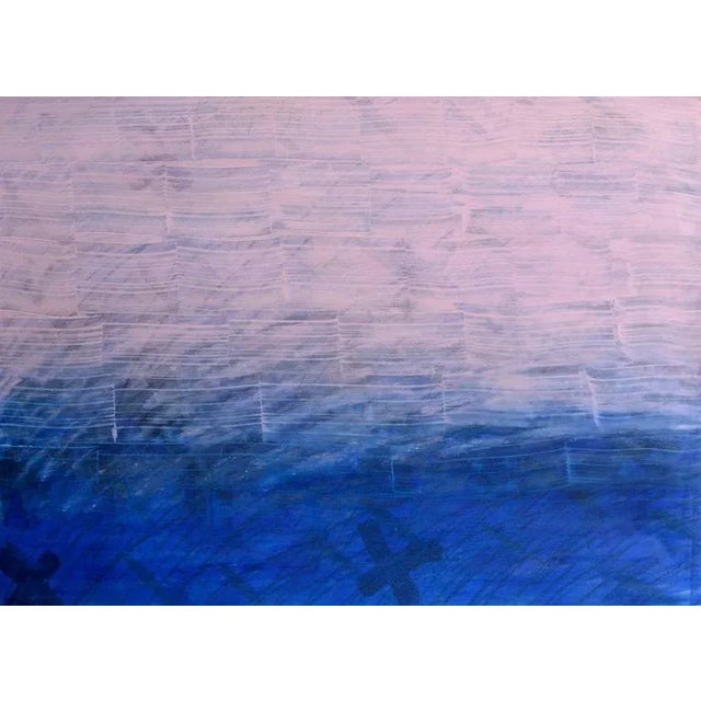 Pink and Blue Abstract For Sale - Image 10 of 10