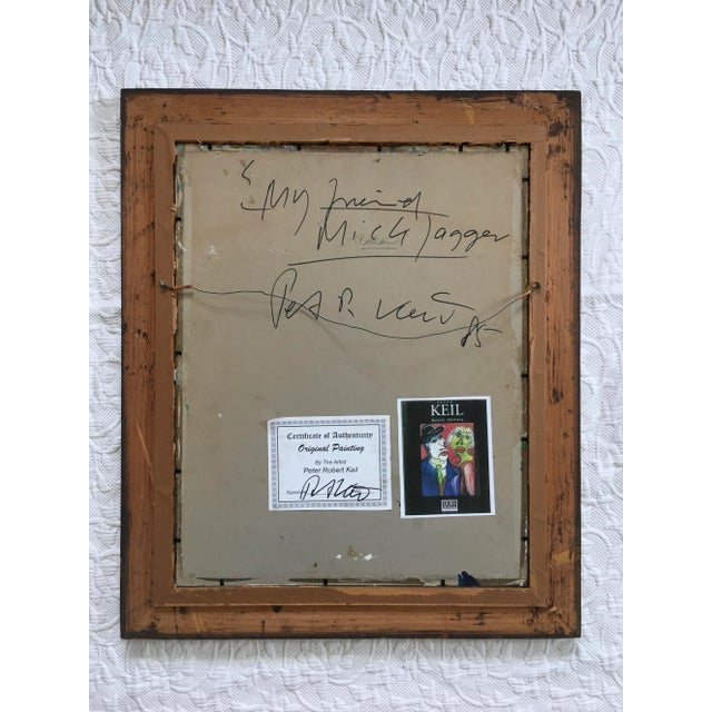 1980s “My Friend Mick Jagger” Painting by Peter Keil For Sale - Image 5 of 7