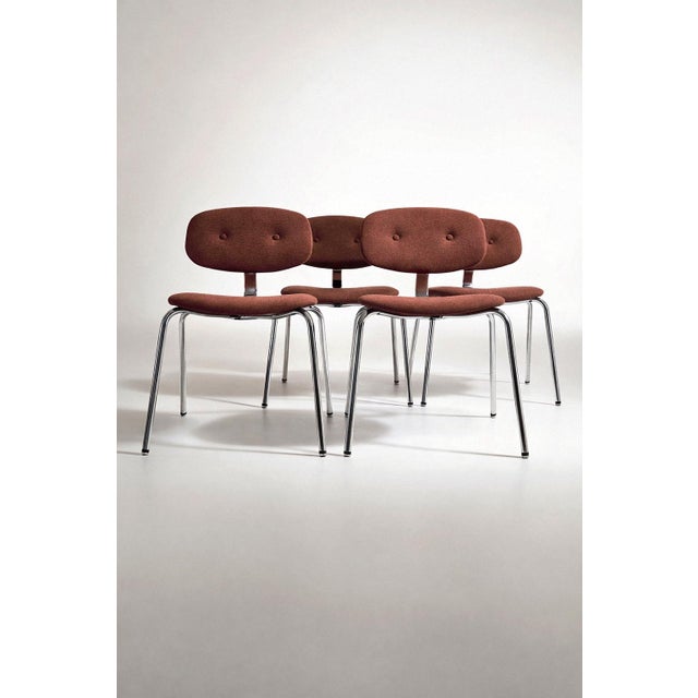 Brown Chairs by Pierre Paulin, 1970s, Set of 4 For Sale - Image 8 of 8