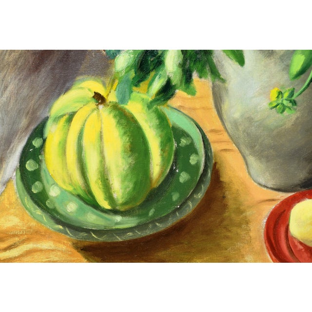 Peter Ludwigs, Still Life with Fruit and Flowers, 1925-35, Oil on Canvas, Framed For Sale - Image 9 of 11
