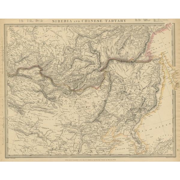 Antique Map of Siberia, Mongolia and Manchuria, 1838 For Sale - Image 3 of 6