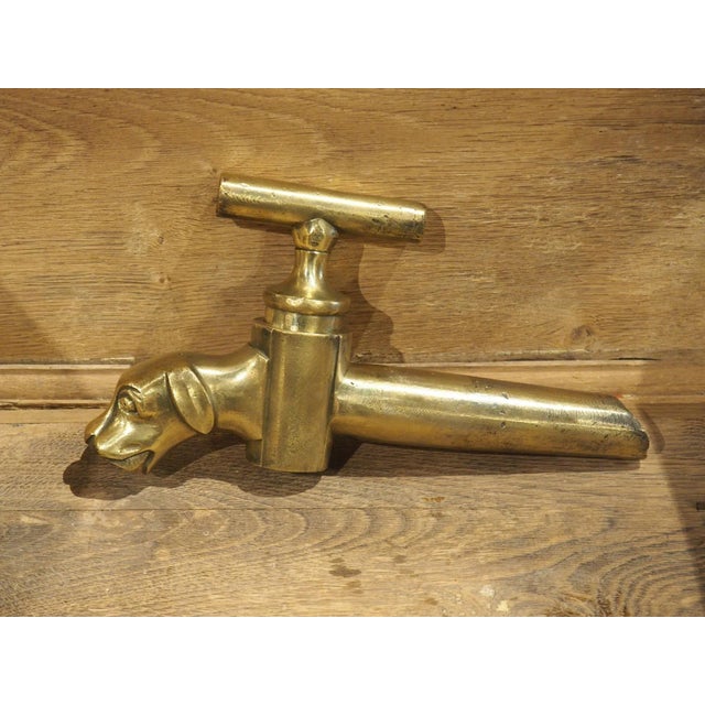 Antique French Bronze Dog Form Wine Barrel Spout, Circa 1870 For Sale - Image 9 of 9