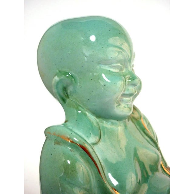 1950s Crodo Advertising Buddha Figure Green Pottery Change Dish, 1950s For Sale - Image 5 of 9