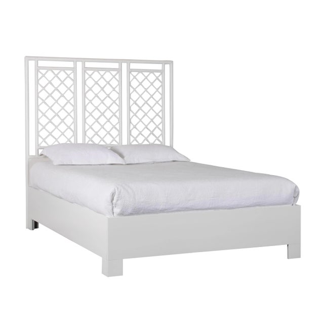 X & Diamond Bed Queen - White For Sale - Image 11 of 11