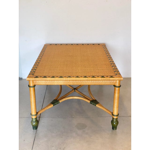 Wicker Dining Table, 1980s For Sale - Image 4 of 12