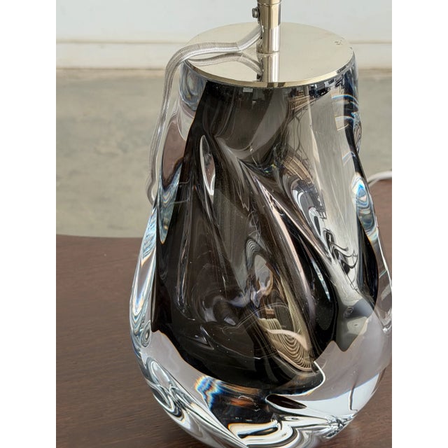 1960s Porta Romana Obsidian Swirl Lamps - Pair For Sale - Image 11 of 15