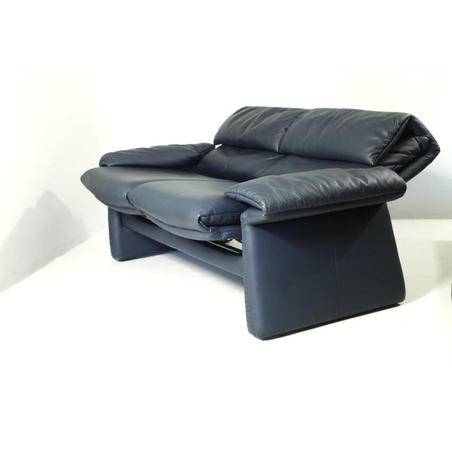 2-Seater Leather Sofa Lugano by Erpo Int., 1985 For Sale - Image 6 of 14