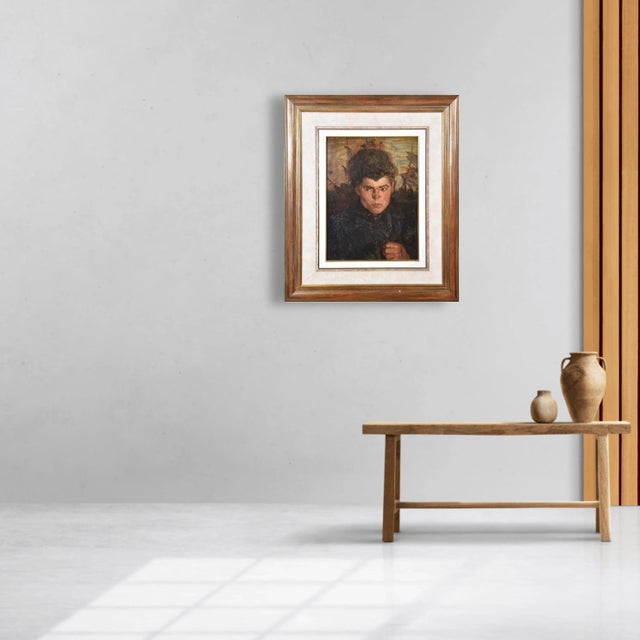 After Rudolf Gudden, Portrait of Evert 'Seek' Veerman, 1901, Oil on Panel For Sale - Image 6 of 7