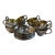 Italian Silver-Plate Tea Cup and Saucer Set, 12 Pieces, Mid-Century For Sale