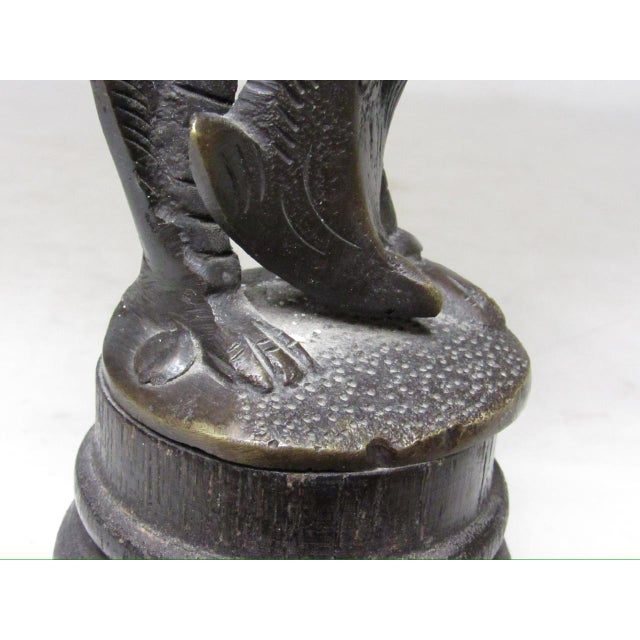 Pair of Antique Thai Bronze Kinnaris Figurines For Sale - Image 16 of 18