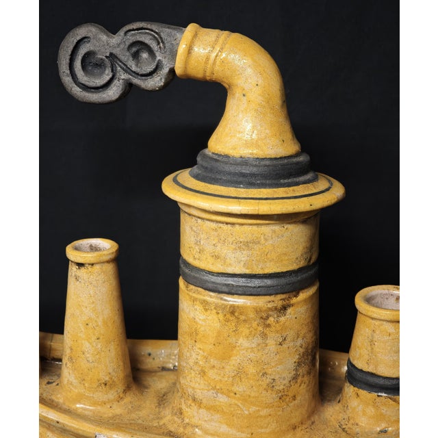 Steamship in Raku Ceramic by Lucio Liguori Raito For Sale - Image 11 of 17