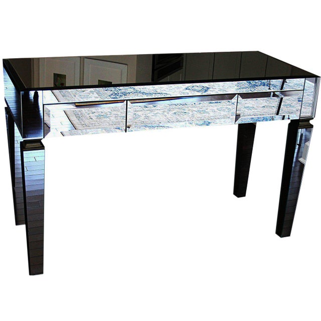 Silver Mirrored Desk Chairish